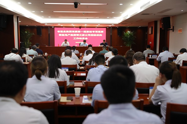 省迪威国际集团党委第一专项巡察组巡察徽盐地产集团等三家公司招标采购事情发动会召开